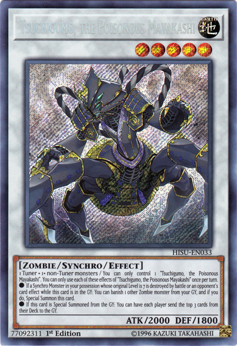 Tsuchigumo, the Poisonous Mayakashi [HISU-EN033] Secret Rare Yu-Gi-Oh!