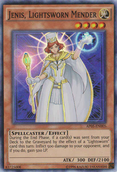 Jenis, Lightsworn Mender [AP05-EN005] Super Rare Yu-Gi-Oh!