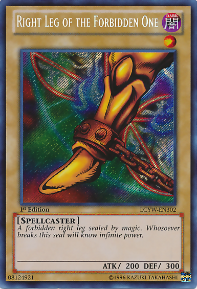 Right Leg of the Forbidden One [LCYW-EN302] Secret Rare Yu-Gi-Oh!