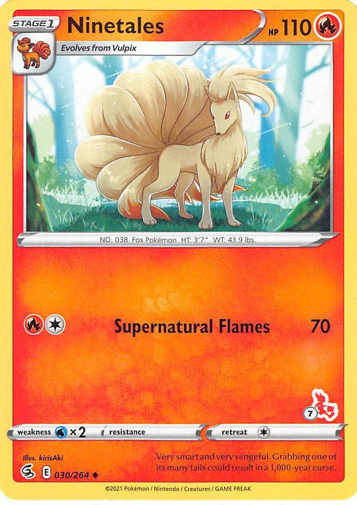 Ninetales (30/264) (Cinderace Stamp #7) [Battle Academy 2022] Pokémon