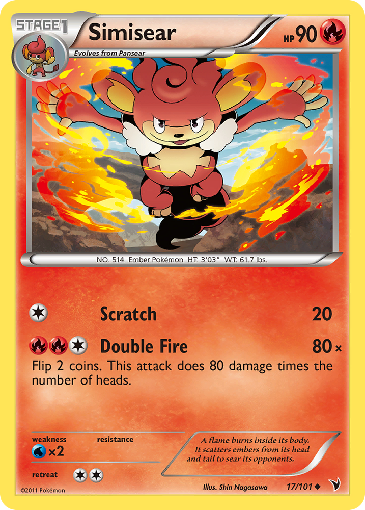 Simisear (17/101) [Black & White: Noble Victories] Pokémon
