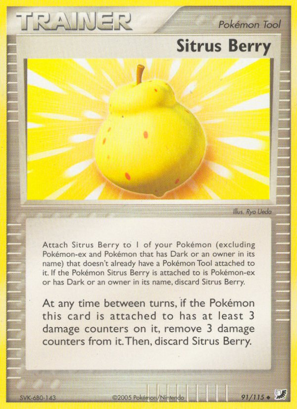 Sitrus Berry (91/115) [EX: Unseen Forces] Pokémon