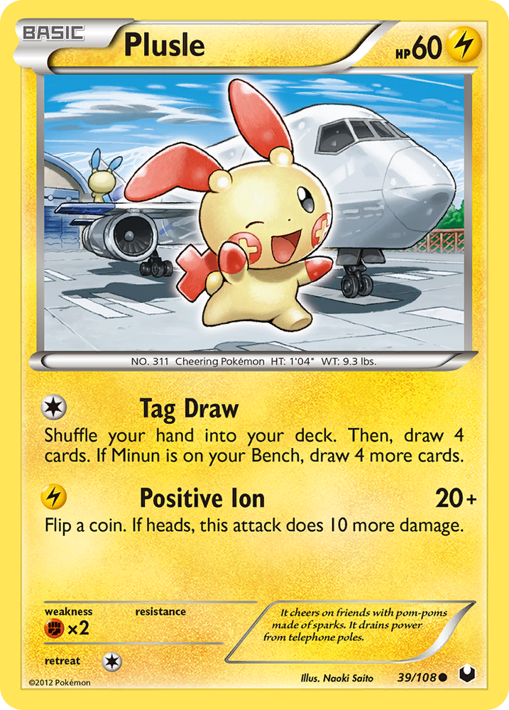 Plusle (39/108) [Black & White: Dark Explorers] Pokémon