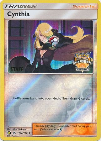 Cynthia (119a/156) (Regional Championship Promo Staff) [Sun & Moon: Ultra Prism] Pokémon