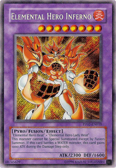 Elemental Hero Inferno [PP02-EN010] Secret Rare Yu-Gi-Oh!