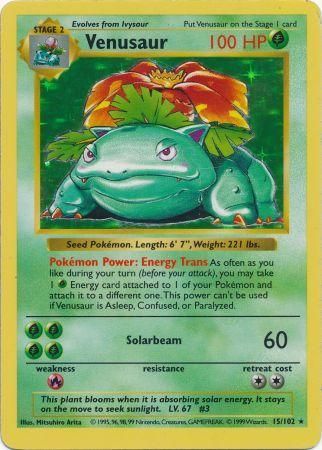 Venusaur (15/102) [Base Set Shadowless Unlimited] Pokémon