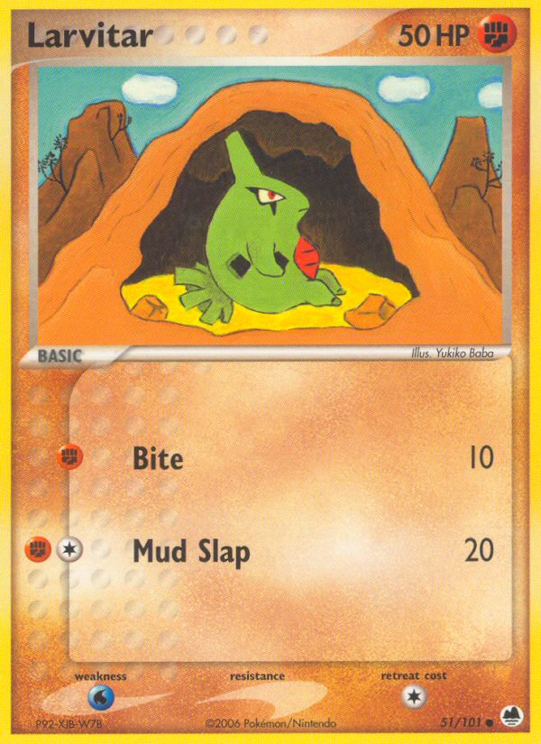 Larvitar (51/101) [EX: Dragon Frontiers] Pokémon