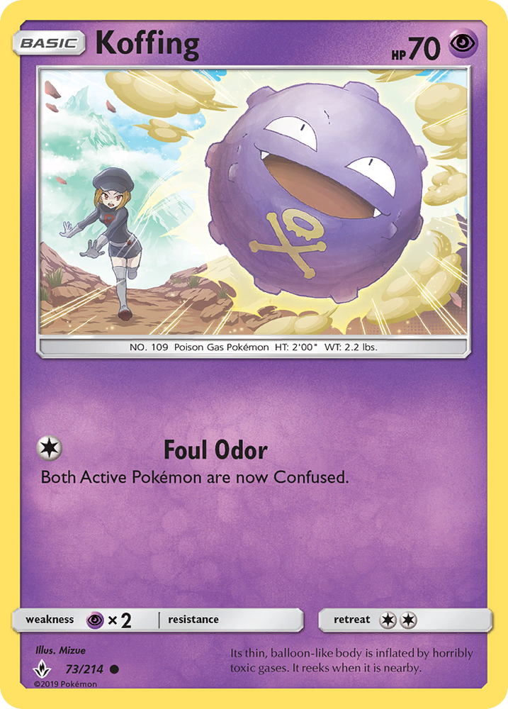 Koffing (73/214) [Sun & Moon: Unbroken Bonds] Pokémon
