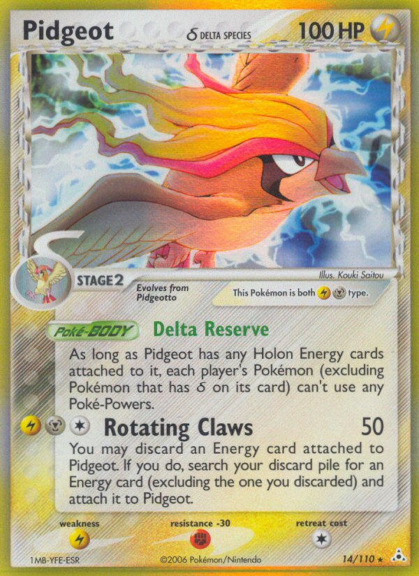 Pidgeot (14/110) (Delta Species) [EX: Holon Phantoms] Pokémon