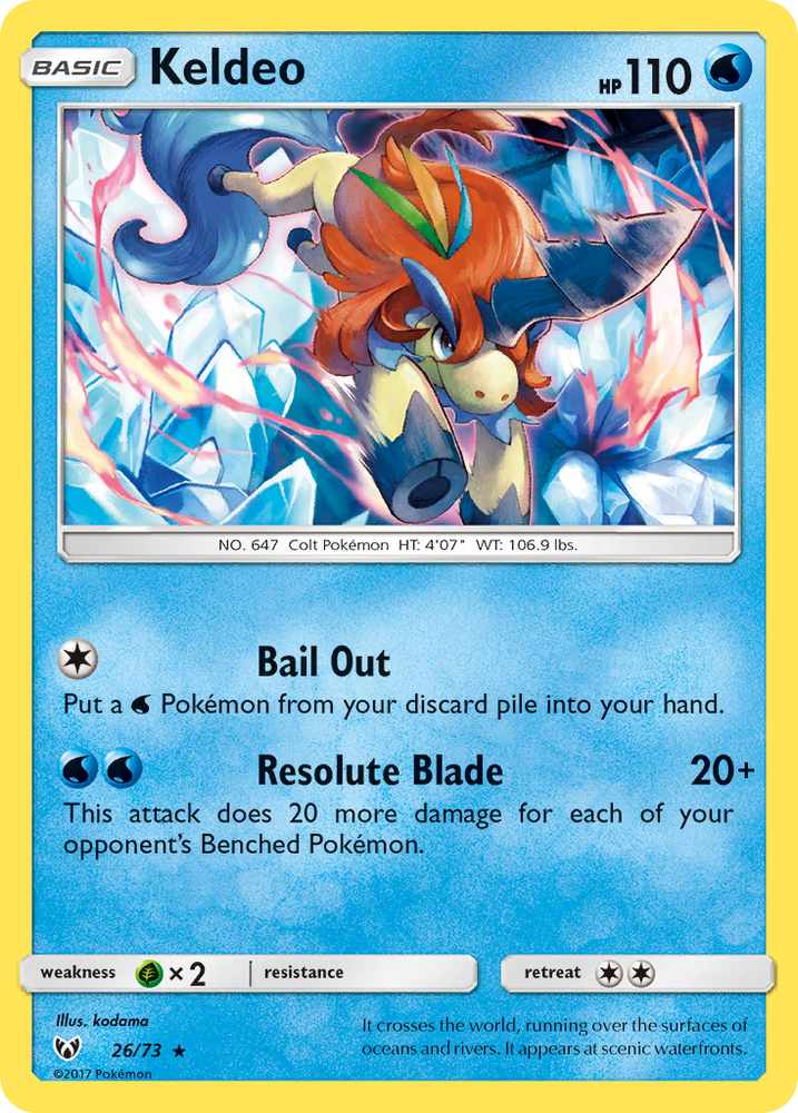 Keldeo (26/73) [Sun & Moon: Shining Legends] Pokémon