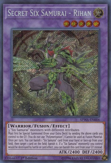 Secret Six Samurai - Rihan [SPWA-EN006] Secret Rare Yu-Gi-Oh!