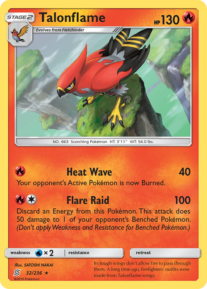 Talonflame (32/236) [Sun & Moon: Unified Minds] Pokémon