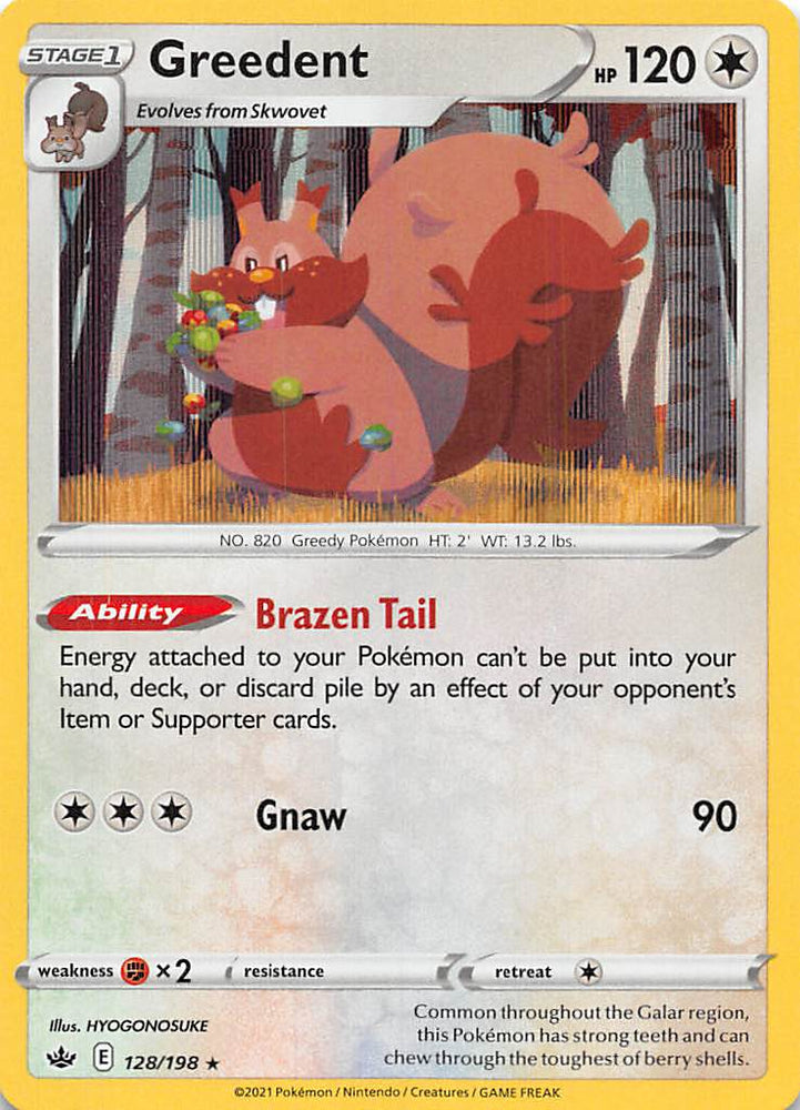 Greedent (128/198) [Sword & Shield: Chilling Reign] Pokémon