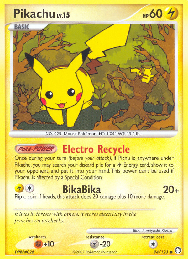 Pikachu (94/123) [Diamond & Pearl: Mysterious Treasures] Pokémon