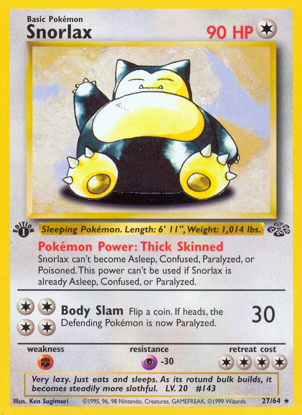 Snorlax (27/64) [Jungle 1st Edition] Pokémon