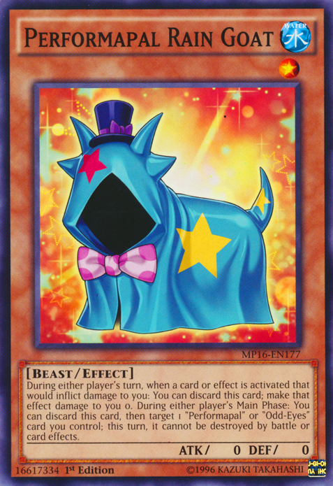 Performapal Rain Goat [MP16-EN177] Common Yu-Gi-Oh!