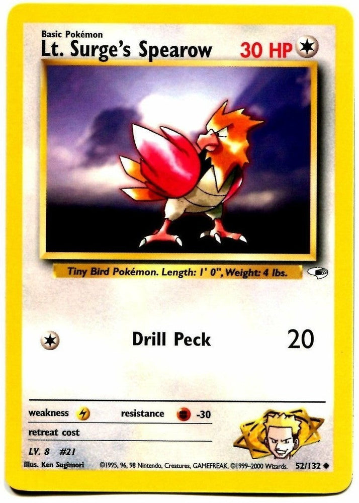 Lt. Surge's Spearow (52/132) [Gym Heroes Unlimited] Pokémon
