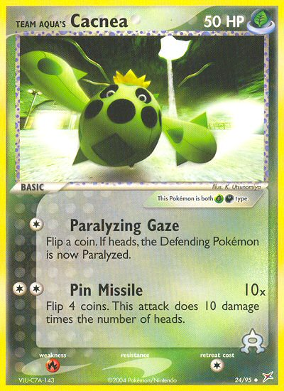 Team Aqua's Cacnea (24/95) [EX: Team Magma vs Team Aqua] Pokémon