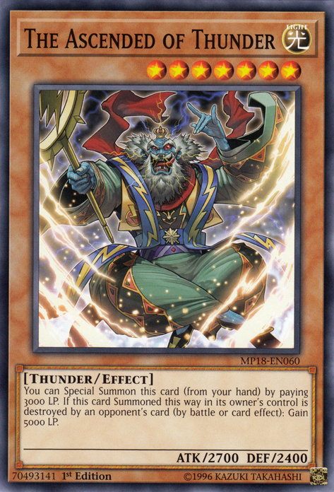 The Ascended of Thunder [MP18-EN060] Short Print Yu-Gi-Oh!