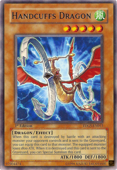 Handcuffs Dragon [TDGS-EN013] Rare Yu-Gi-Oh!