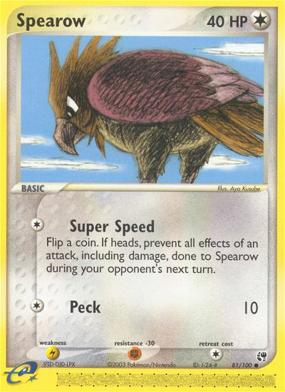 Spearow (81/100) [EX: Sandstorm] Pokémon