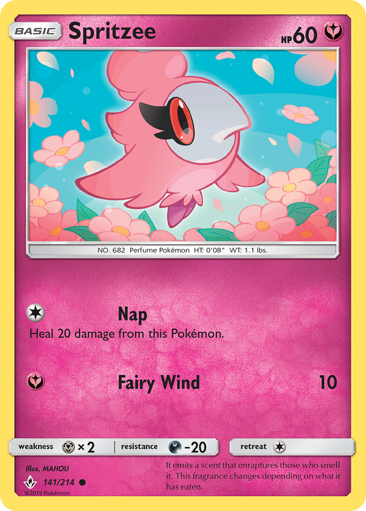Spritzee (141/214) [Sun & Moon: Unbroken Bonds] Pokémon