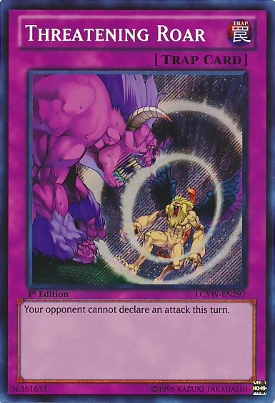 Threatening Roar [LCYW-EN297] Secret Rare Yu-Gi-Oh!