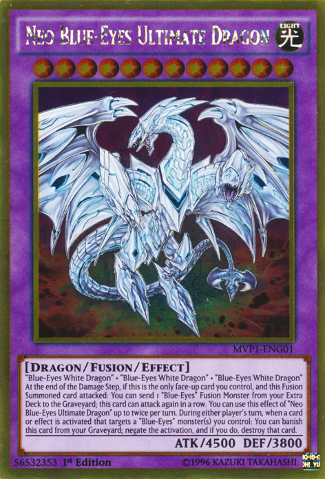 Neo Blue-Eyes Ultimate Dragon [MVP1-ENG01] Gold Rare Yu-Gi-Oh!
