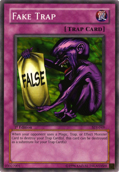 Fake Trap [SDJ-049] Common Yu-Gi-Oh!