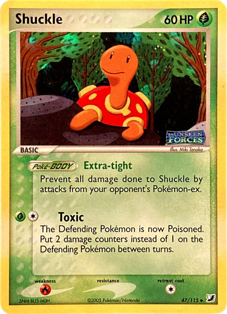 Shuckle (47/115) (Stamped) [EX: Unseen Forces] Pokémon