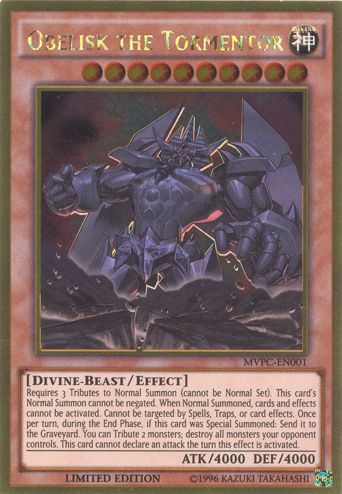 Obelisk the Tormentor (DVD Promo) [MVPC-EN001] Gold Rare Yu-Gi-Oh!