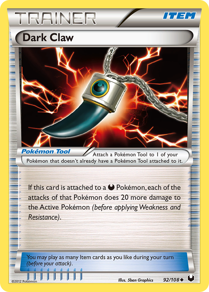 Dark Claw (92/108) [Black & White: Dark Explorers] Pokémon