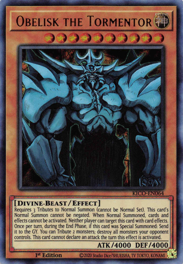 Obelisk the Tormentor (Ultra Pharaoh's Rare) [KICO-EN064] Ultra Pharaoh's Rare Yu-Gi-Oh!