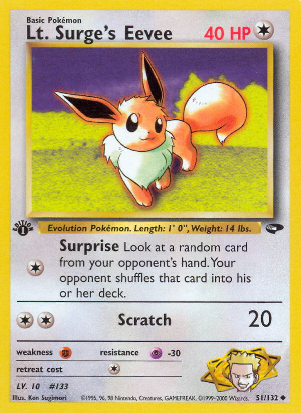 Lt. Surge's Eevee (51/132) [Gym Challenge 1st Edition] Pokémon
