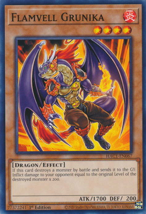 Flamvell Grunika [HAC1-EN067] Common Yu-Gi-Oh!