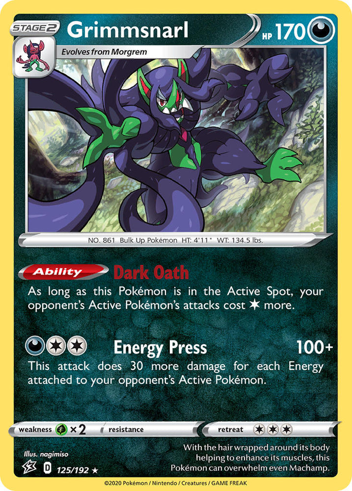 Grimmsnarl (125/192) (Theme Deck Exclusive) [Sword & Shield: Rebel Clash] Pokémon