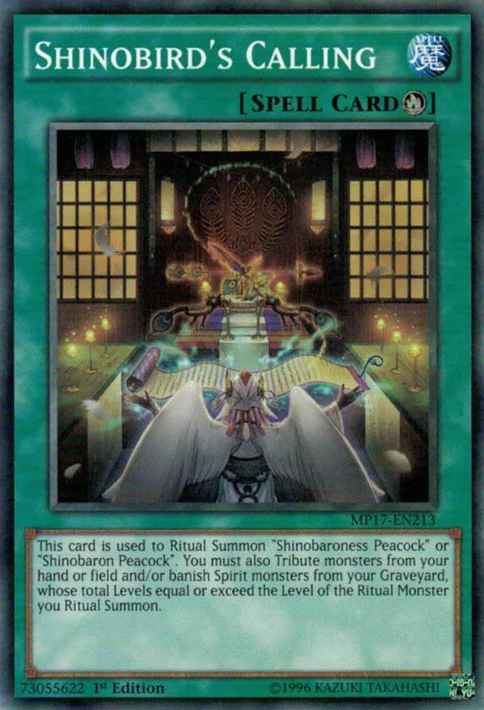 Shinobird's Calling [MP17-EN213] Common Yu-Gi-Oh!