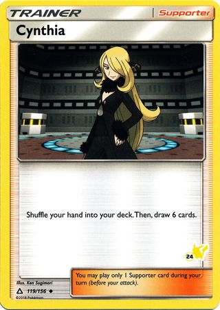 Cynthia (119/156) (Pikachu Stamp #24) [Battle Academy 2020] Pokémon
