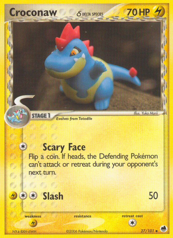 Croconaw (27/101) (Delta Species) [EX: Dragon Frontiers] Pokémon