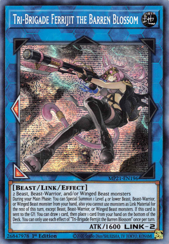 Tri-Brigade Ferrijit the Barren Blossom [MP21-EN196] Prismatic Secret Rare Yu-Gi-Oh!