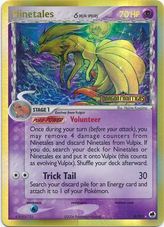 Ninetales (8/101) (Delta Species) (Stamped) [EX: Dragon Frontiers] Pokémon
