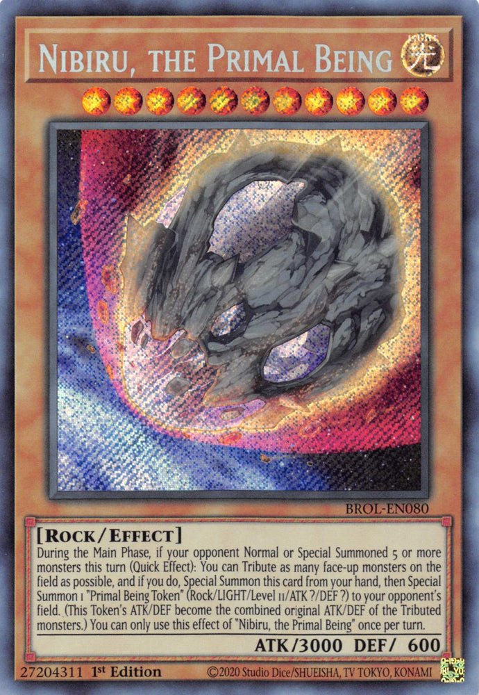 Nibiru, the Primal Being [BROL-EN080] Secret Rare Yu-Gi-Oh!