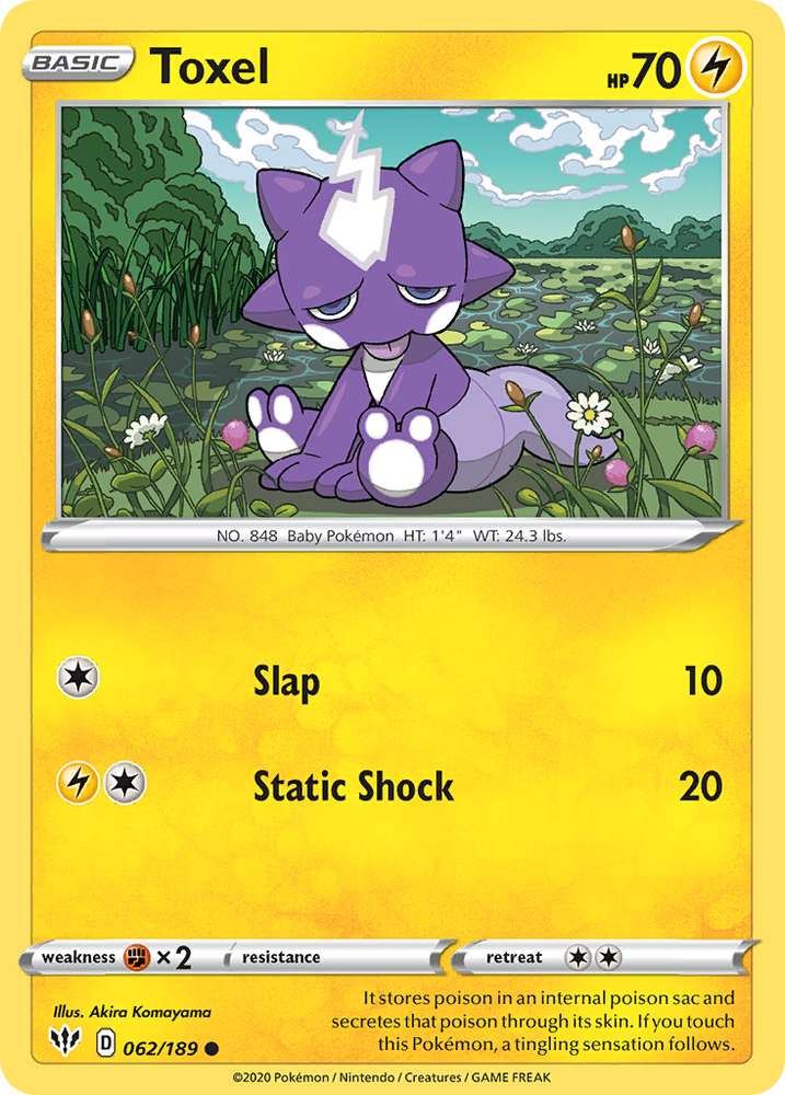 Toxel (062/189) [Sword & Shield: Darkness Ablaze] Pokémon