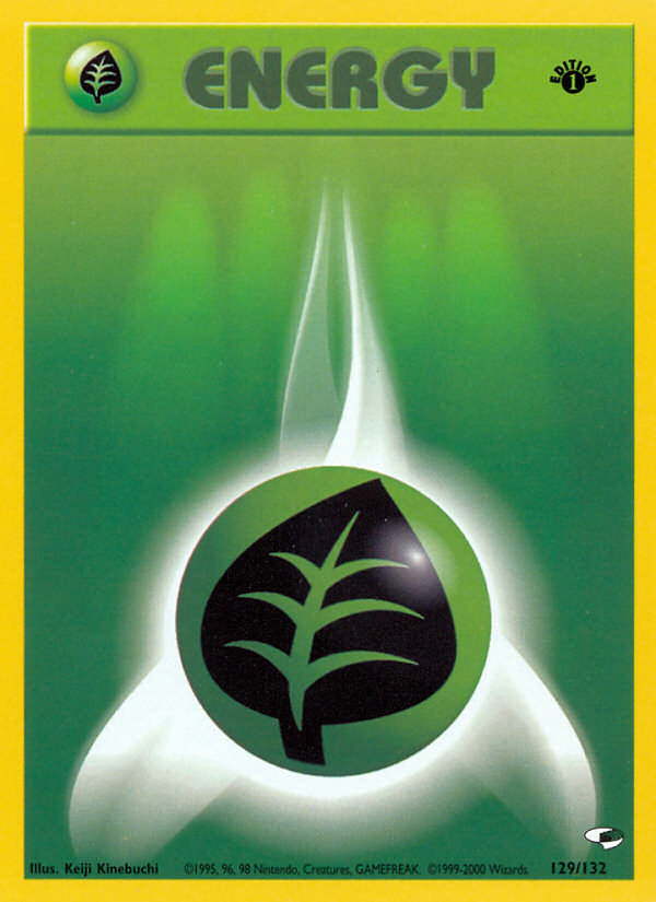 Grass Energy (129/132) [Gym Heroes 1st Edition] Pokémon
