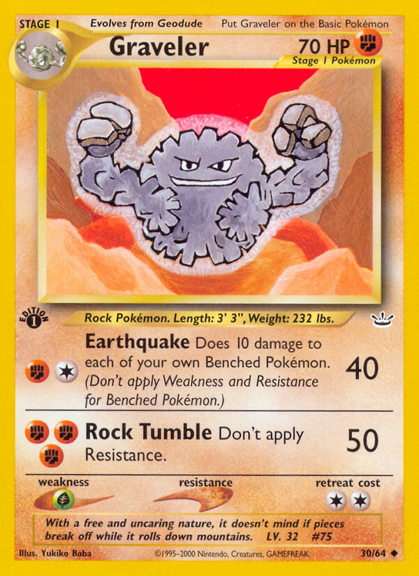 Graveler (30/64) [Neo Revelation 1st Edition] Pokémon