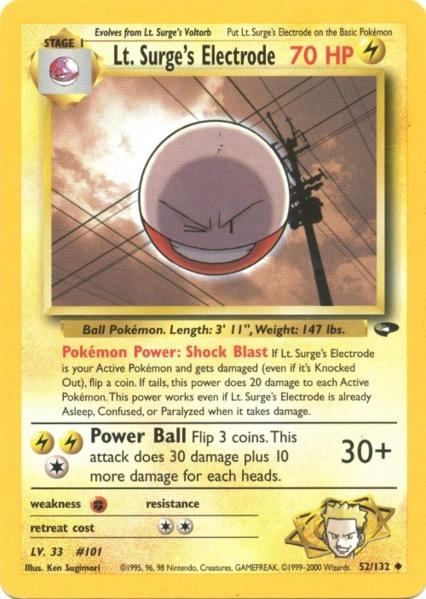 Lt. Surge's Electrode (52/132) [Gym Challenge Unlimited] Pokémon