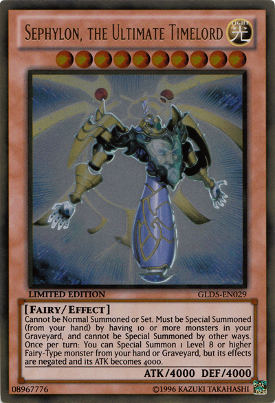 Sephylon, the Ultimate Timelord [GLD5-EN029] Gold Rare Yu-Gi-Oh!