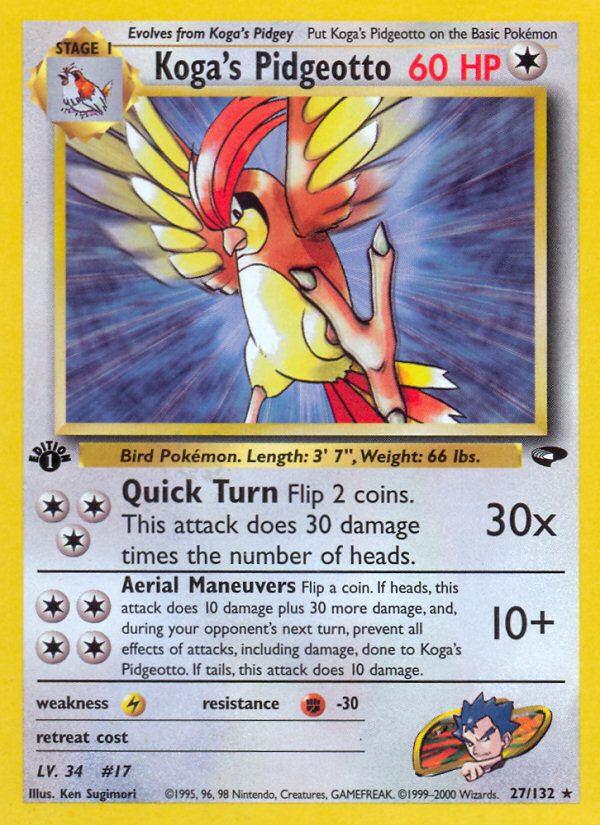 Koga's Pidgeotto (27/132) [Gym Challenge 1st Edition] Pokémon