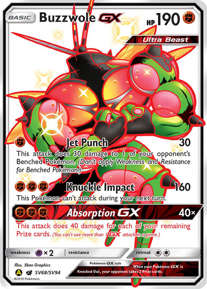 Buzzwole GX (SV68/SV94) [Sun & Moon: Hidden Fates - Shiny Vault] Pokémon