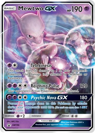 Mewtwo GX (SM196) (Jumbo Card) [Sun & Moon: Black Star Promos] Pokémon